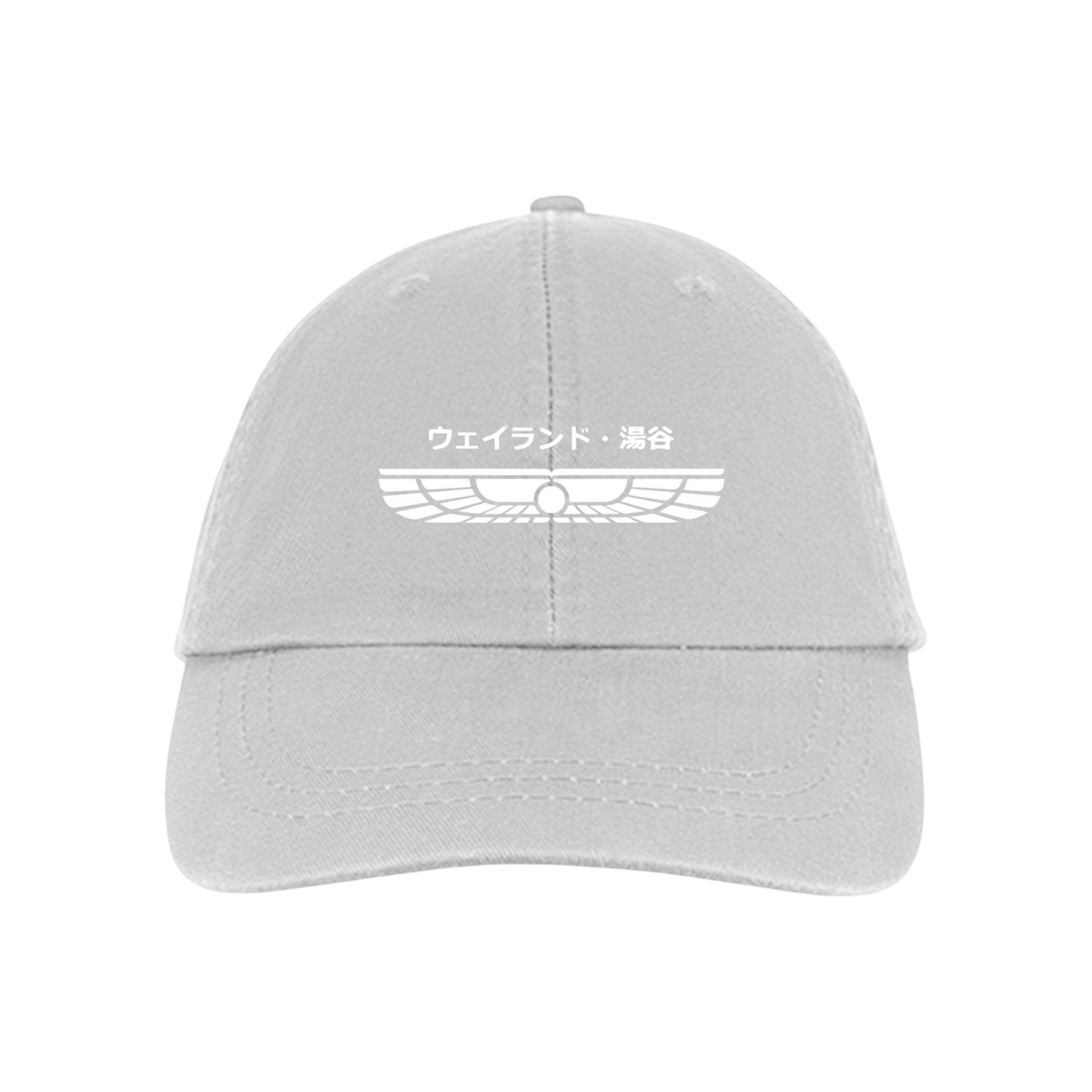 ndm:1132793 Weyland-Yutani in Japanese - Gray Cotton Twill Low Profile Cap Front